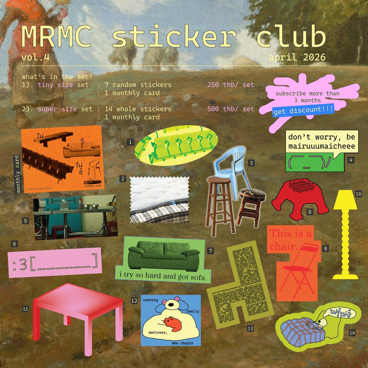 mairuuumaicheee's tweet photo. Let's joinๆ sticker club ( ・∀・)ノ🧼
april collection 

subscribe fee start at 250 baht !!! 
* รายละเอียดเพิ่มเติมสามารถดูในรูป หรือDM มาได้เลยค้าบ* https://t.co/dZBT1gaJoX