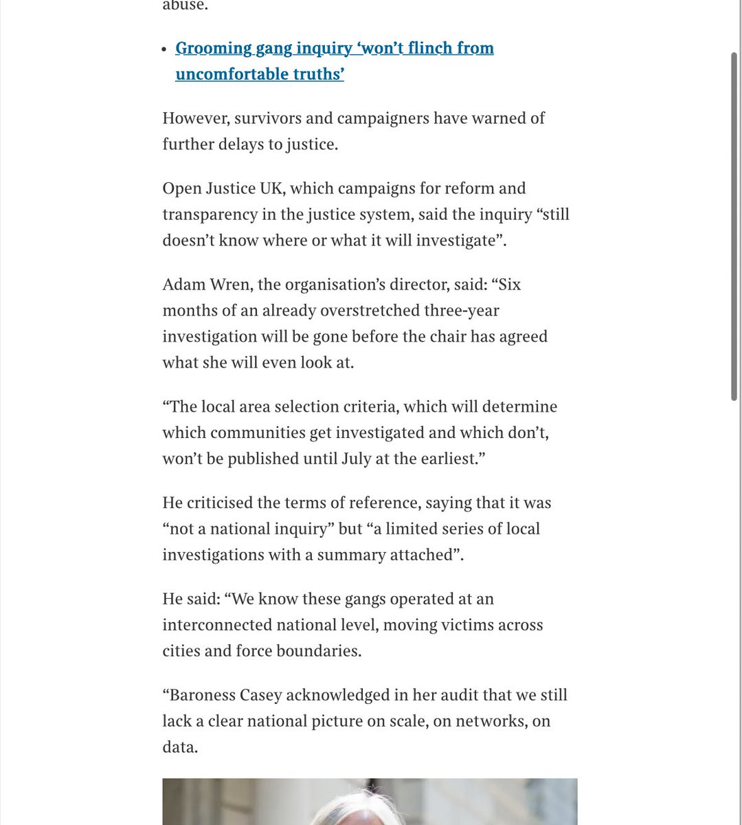 meIisactu's tweet photo. V happy to have @OPENJ_UK analysis included in The Times’ write up on the inquiry today. I understand that getting where we are is momentous but looking at the detail this we should should label this as the ‘national inquiry’ that was asked for and the pace is v concerning https://t.co/PmZNAUniyN