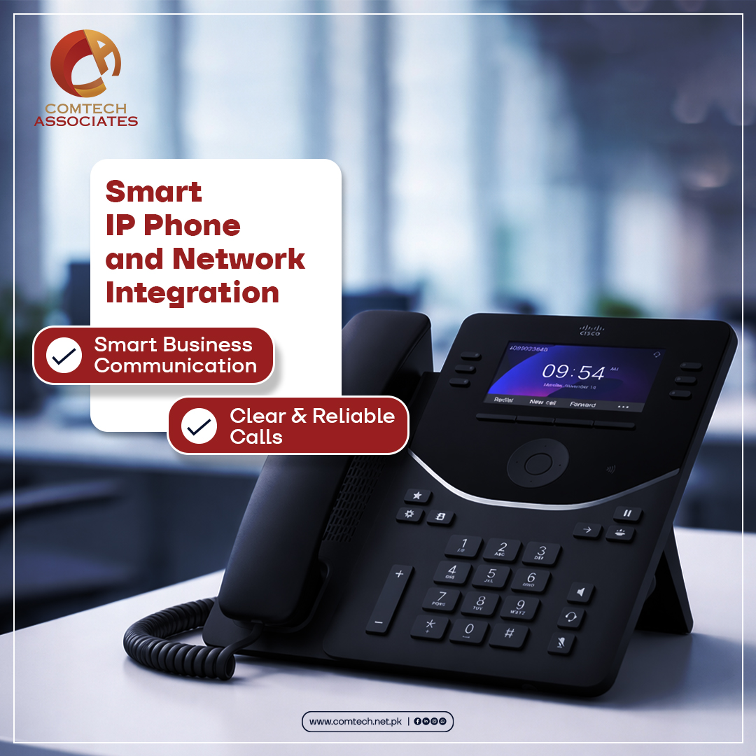 Comtech987's tweet image. Smart IP phones with seamless network integration help your team stay connected with clear, reliable calls every day.
Upgrade your business communication with Comtech Associates.

Contact Now
comtech.net.pk | 0331-1144220

#ComtechAssociates #IPPhones #NetworkingSolution