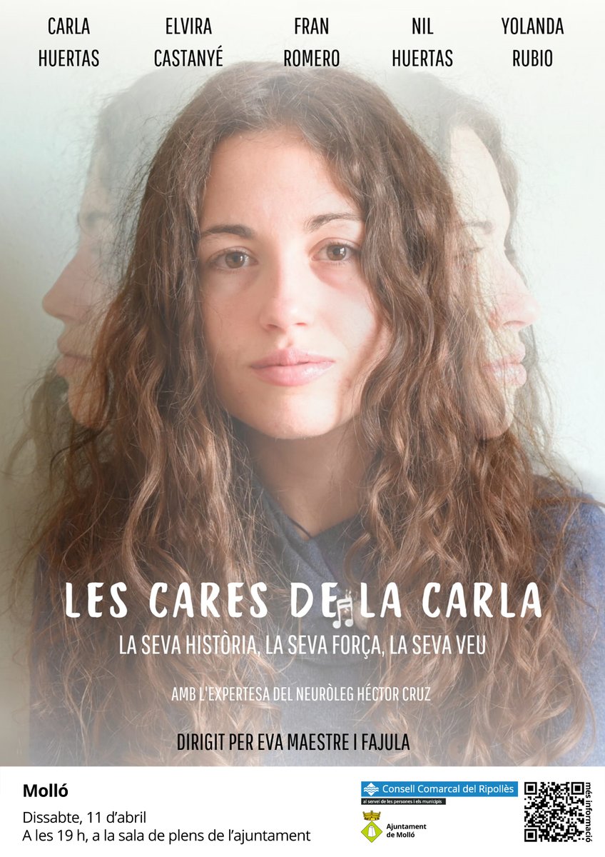 CCRipolles's tweet photo. La història de superació personal de la santjoanina Carla Huertas arriba a #Molló.
🎬 Projecció del documental "Les cares de la Carla", aquest dissabte, a les set del vespre, a la sala de plens de l'ajuntament. https://t.co/gOBIru84m7