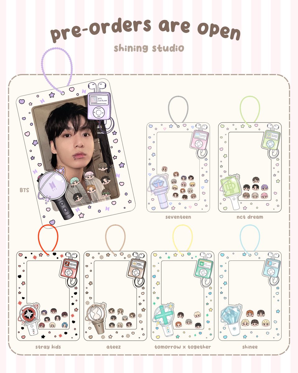 shiningpins's tweet photo. new photocard holders &amp; blind bags up for preorder !! 

https://t.co/X6szGsDYw9

#kpop #bts #katseye #skz #twice https://t.co/Id4ZV95PLQ