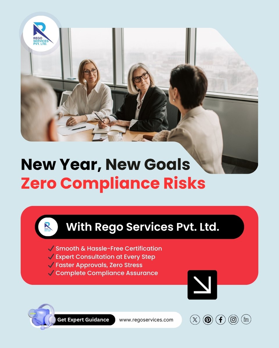 rego_services's tweet image. New Year. New Goals. Zero Compliance Risks. 🚀

Start this financial year with smooth certifications &amp;amp; zero stress.
Grow faster with expert support from Rego Services Pvt. Ltd.
👉 Connect with us today

#BusinessGrowth #ComplianceMadeEasy #RegoServices #StartupIndia #ZeroRisk