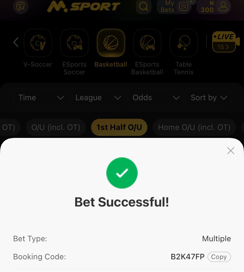 Xpunts's tweet photo. Play this now 

Basketball 🏀 

Sure odds 

2k odd

16/16

B2K47FP

Msport- https://t.co/9D2jfWzAGl https://t.co/kZx6zmZjcl