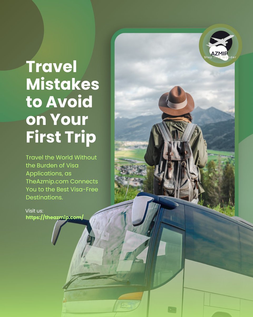 IAzmip's tweet image. Travel Mistakes to Avoid on Your First Trip | Smart Travel Tips by Azmip
Travel the World Without the Burden of Visa Applications, as TheAzmip.com Connects You to the Best Visa-Free Destinations.
#Azmip #TravelTips #TravelMistakes #FirstTimeTraveler #TravelSmart