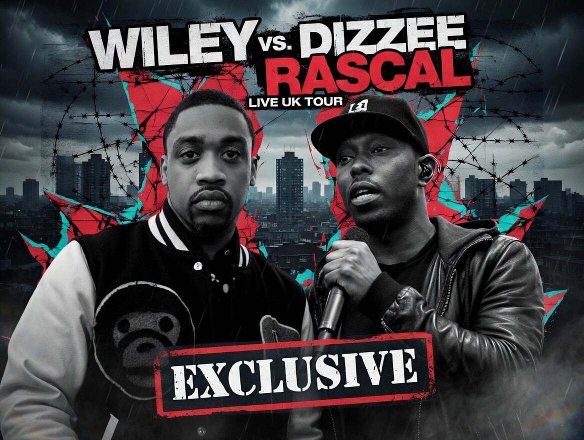 RealDealComedy's tweet image. Wiley &amp;amp; Dizzee Rascal Set for MAJOR UK Tour and Wireless Special with Kanye West!

The Sun has revealed that grime legends Wiley and Dizzee Rascal are preparing to announce a joint UK tour – their first major collaboration in over 20 years. #grime #ukrap