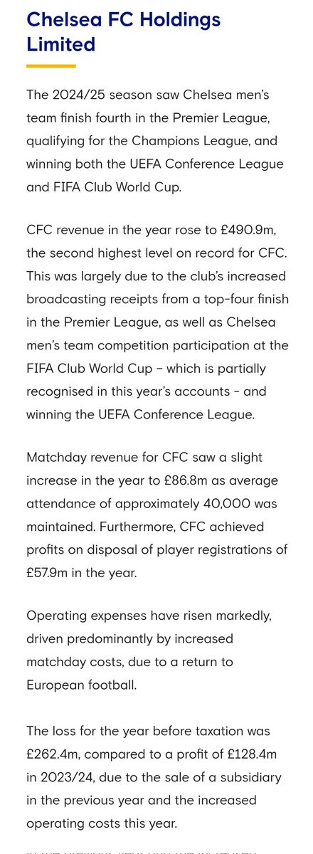 Chelsea FC Holdings Limited (CFC) and Chelsea Football Club Women