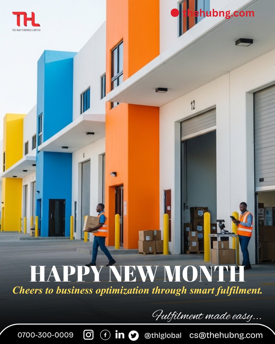 thlglobal_'s tweet photo. Welcome to another month of growth, the #SmartFulfilment way.
#Storage #Security #Safety #ecommerce #OrderFulfilment #inventorymanagement #productdistribution #THL #nigeria #africa #OrderFulfilmentMadeEasy https://t.co/etbRmJeuHV