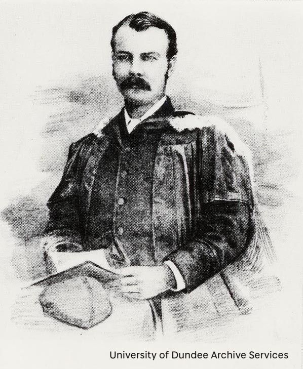 UoD_Archives_RM's tweet image. In reality the Ewing Building was named in honour of Sir James Alfred Ewing, the #Dundee born physicist and engineer who was the first professor of Engineering &amp;amp; Drawing at University College, Dundee #Archives #DundeeUniCulture