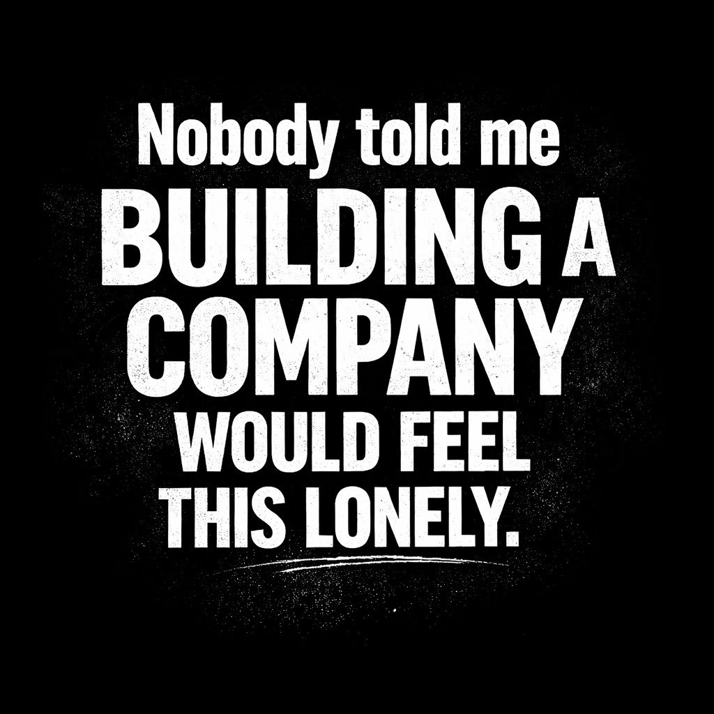 mr_trustee's tweet photo. Nobody told me building a company would feel this lonely at the start.

Here's why I did it anyway — and what I'd tell anyone thinking about their own leap. 🧵 https://t.co/iIOA61fyHC