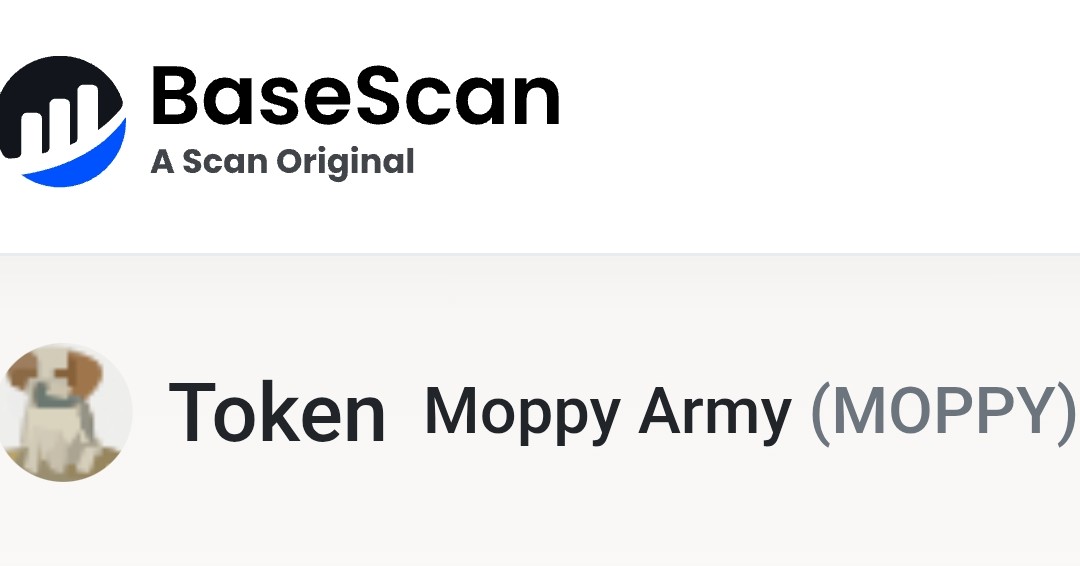 The $MOPPY token now officially has its logo on the @Base network 🎉❤️🐕
