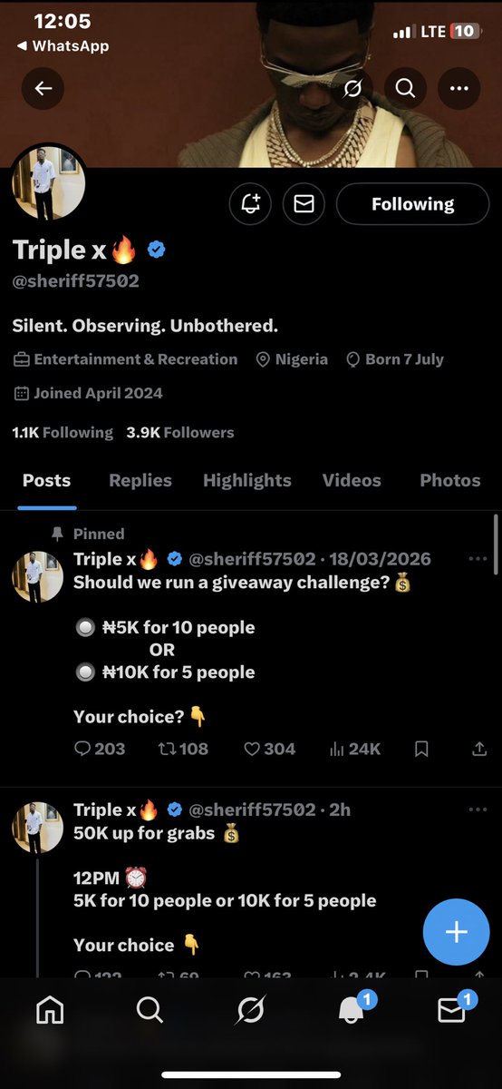 EmiatorOsas's tweet photo. @officialmoore7 @sheriff57502 @officialmoore7 Abeg make God answer my prayer this time 8118429453 Palmpay https://t.co/gtSABCTWvE