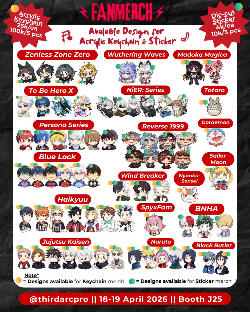 ThirdArc | COMIPARA 6 (J25) | Anime Fanmerch tweet media