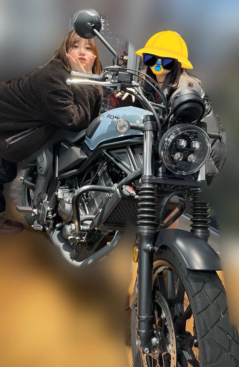 あ！！
公式HP更新と共にお知らせです✉️
この度普通二輪免許を取得しました！🏍
(四輪は持ってないちぇろ)

愛車のホンダ #CL250 ！
可愛くてかっこいい！！
まだ日は浅いけどバイクちょー楽しい！
ツーリングとか行きたいな〜💭