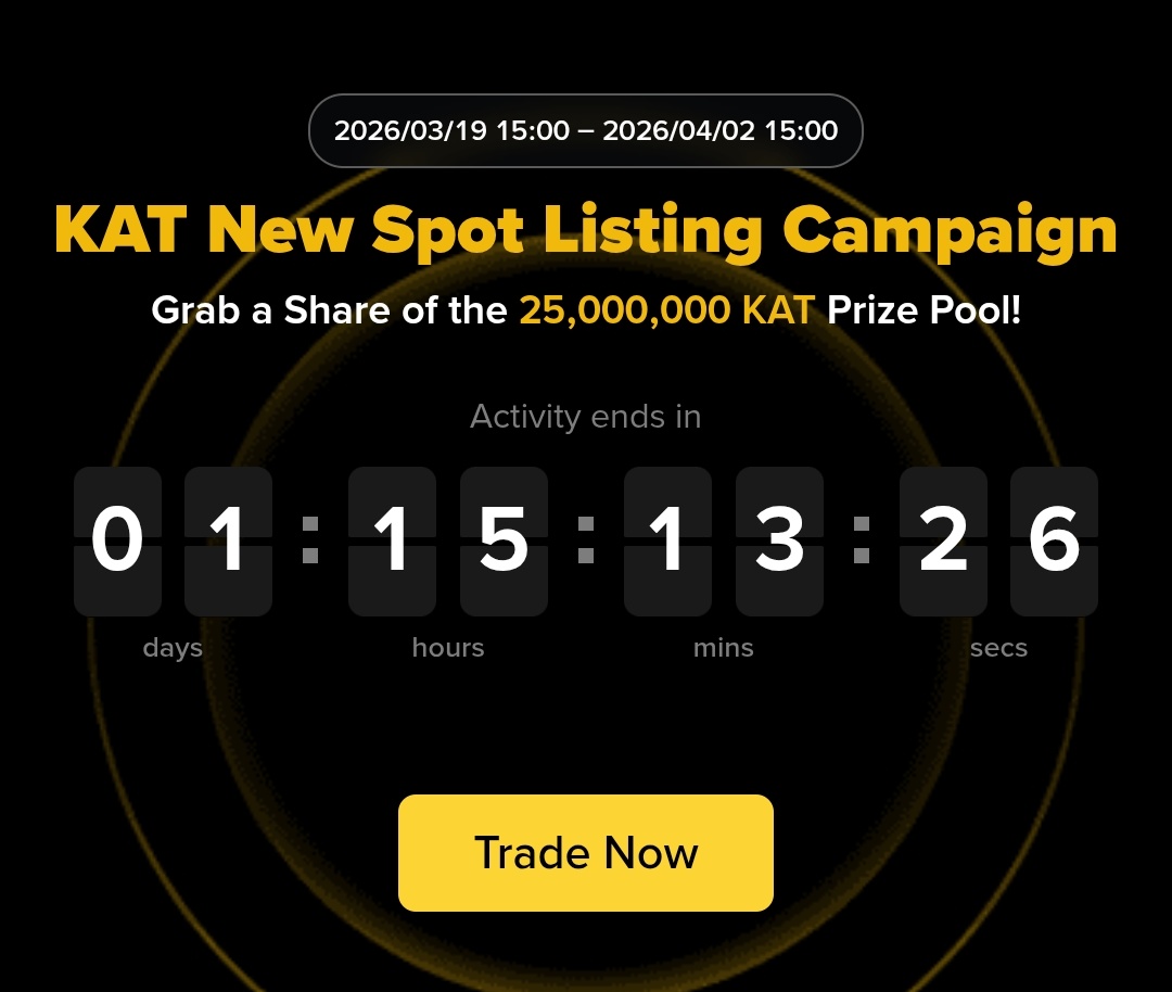 Binance এ বর্তমানে ৪ টা ইভেন্ট রানিং আছে। সবাই দ্রুত জয়েন করে নিবেন ইতিমধ্যে কয়েকটার সময় শেষের দিকে।

১/ KAT ~~binance.com/activity/tradi…
২/ Bard ~~ binance.com/activity/tradi… 
৩/XAUT ~~ binance.com/activity/tradi…
৪/TAO~~ binance.com/activity/tradi… 
 Kat এ ১ হাজার ডলার ভলিউম বাকিসব ৫০০$