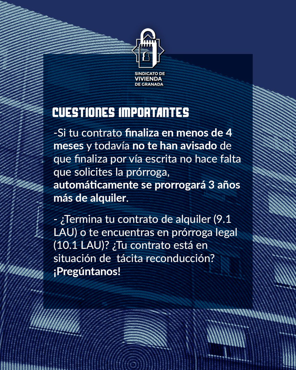 SVGranada's tweet photo. 📩En esta publicación encontrarás todo lo que necesitas saber, incluido un PDF con un modelo de burofax para enviar al casero a través de este link: https://t.co/e2QH8j6oiJ 

Para cualquier cosa contacta con nosotras a través de nuestro correo: svgranada@tutanota.com https://t.co/KIJet7x6l6