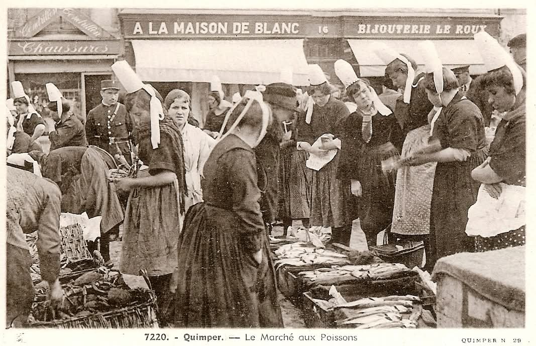 Quimper, le marché aux poissons