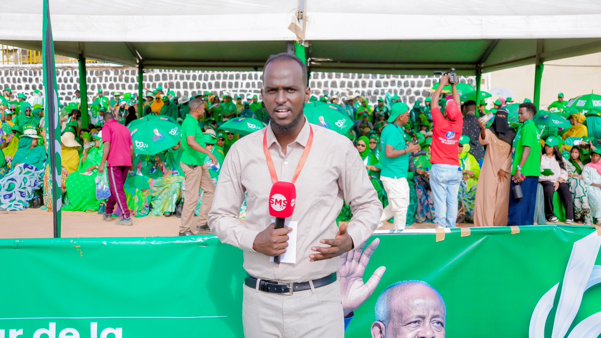 SMSSomaliTV1's tweet image. The #election campaign is intensifying in #Djibouti, as today the President of the #Republic of #Djibouti, Mr. Ismaa'iil Omar Geelle, presented his presidential campaign to hundreds of people in the city of peace, #Carta.