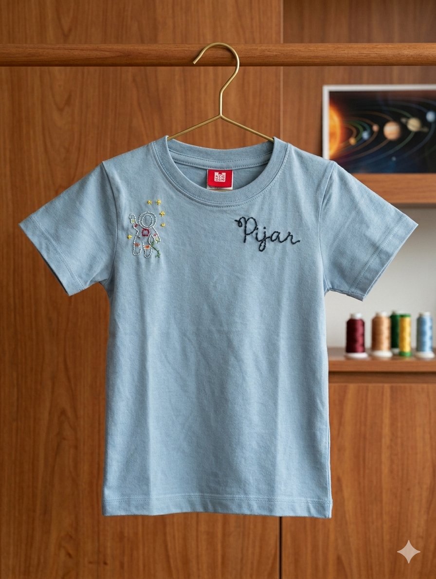 ossaosin's tweet photo. Ini kalo jualan di sini masih bisa ga nih? 
Yang mau cari souvenir aku ada nihhh kaos  sulam nama. Buat anak2 start 55 ajaaa https://t.co/PMfc0PRCbl