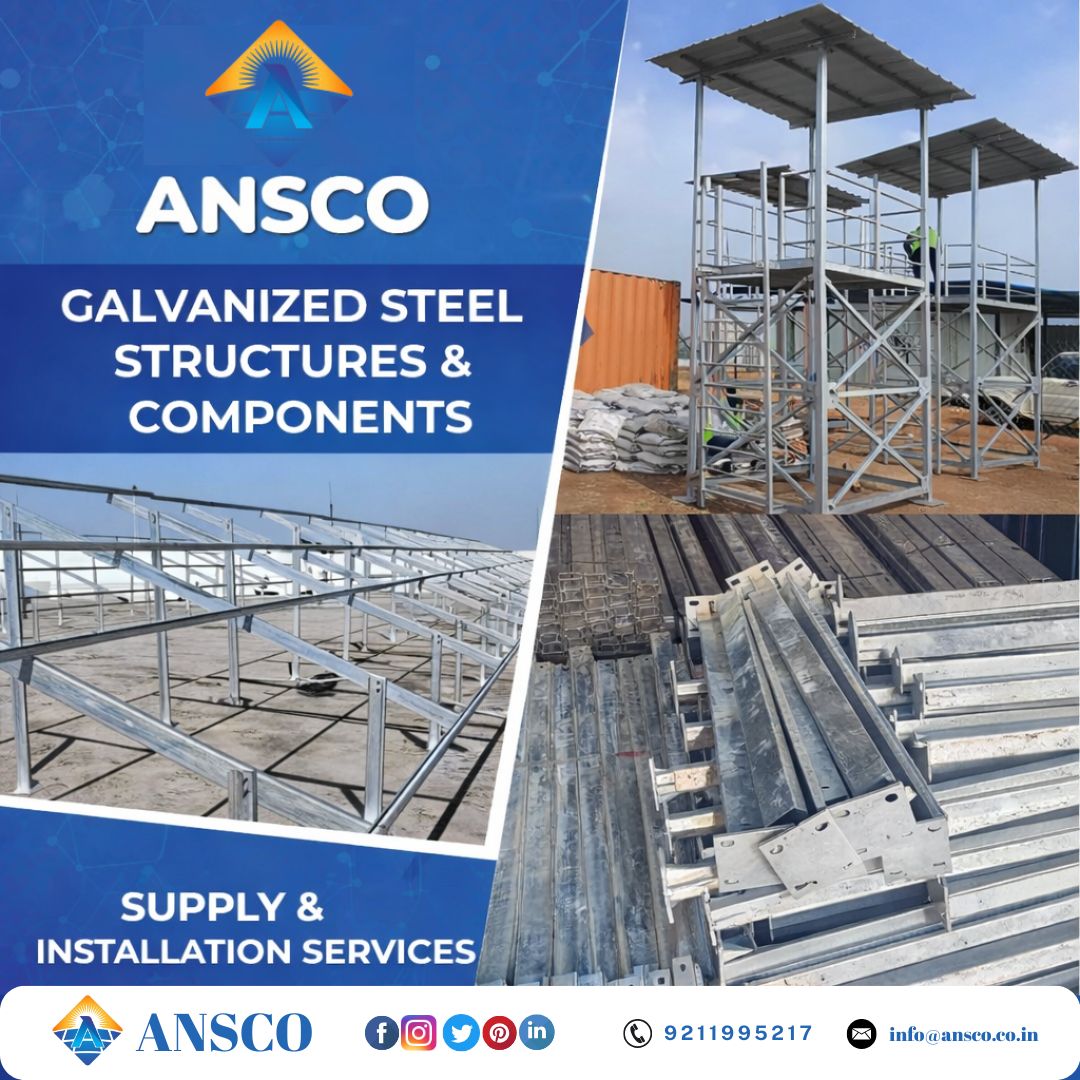 anscosystems's tweet photo. Powering the future with strength and precision ⚙️☀️

At ANSCO, we deliver high-quality galvanized steel structures designed for durability, performance, and reliability. From solar mounting systems to industrial platforms, our solutions are built to last. https://t.co/kKmuiMCfMc
