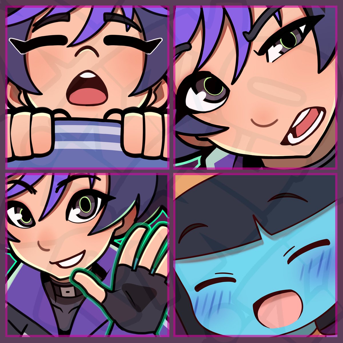 FizzyRingo's tweet photo. I've been personally getting into streamer these past months and I've been slowly building up my own emotes :3
I've still got lots to learn but for my first iteration of stuff, they are pretty cool https://t.co/ObHGXIhcSB