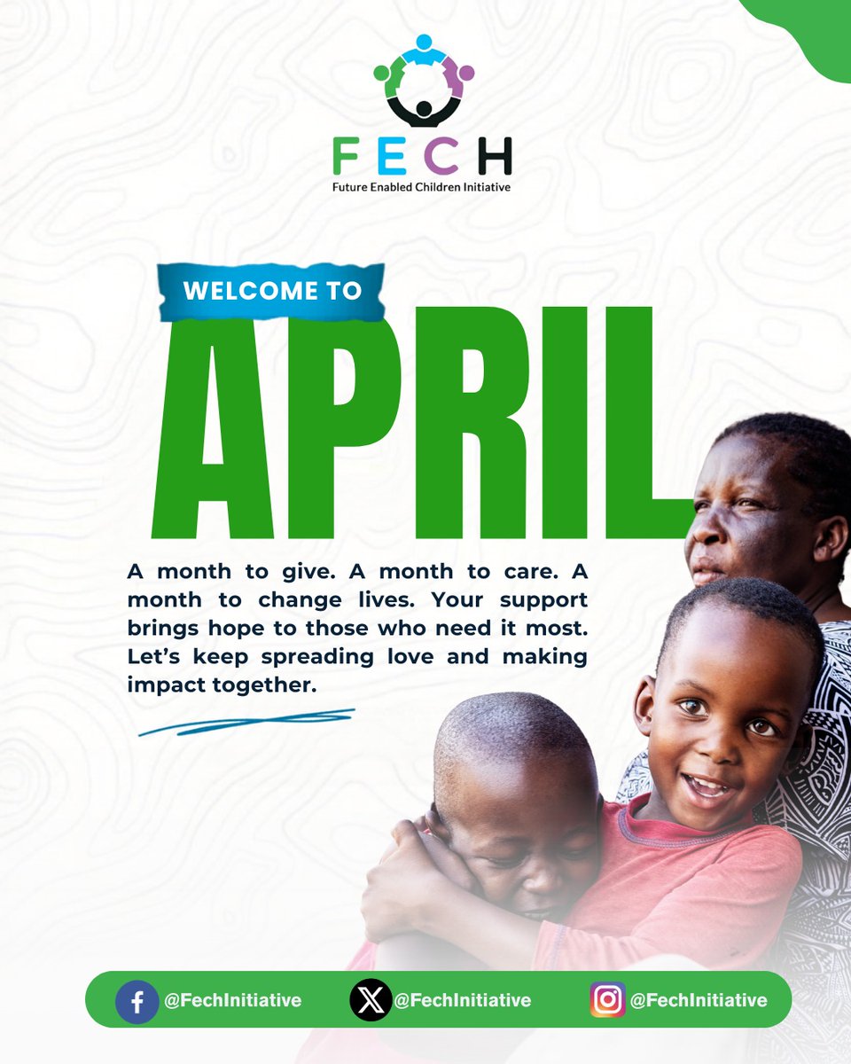 FechInitiative's tweet photo. Hello April 🌿
A new month to give, care, and make impact.
Every action counts. 💚
#HelloApril #MakeADifference #fechinitiative https://t.co/v0sUyFBvmJ