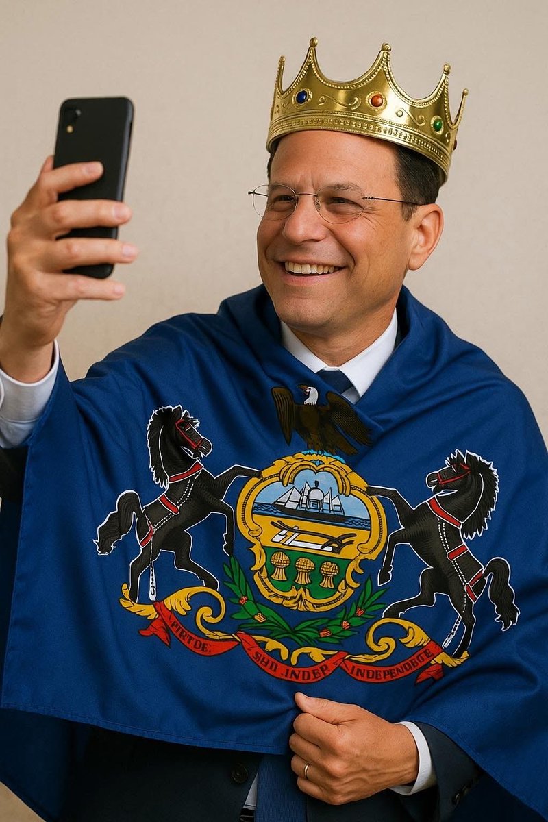 JohnHuncher's tweet photo. @GovernorShapiro No Kings https://t.co/vsqVI5w9rd