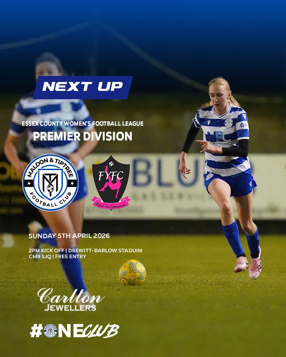 MandTWomenFC's tweet image. NEXT UP 

This Sunday, we welcome @frontiersladies to the Drewitt-Barlow Stadium in the @ecwfl Prem.

#OneClub #MandTWomen #BeThere
