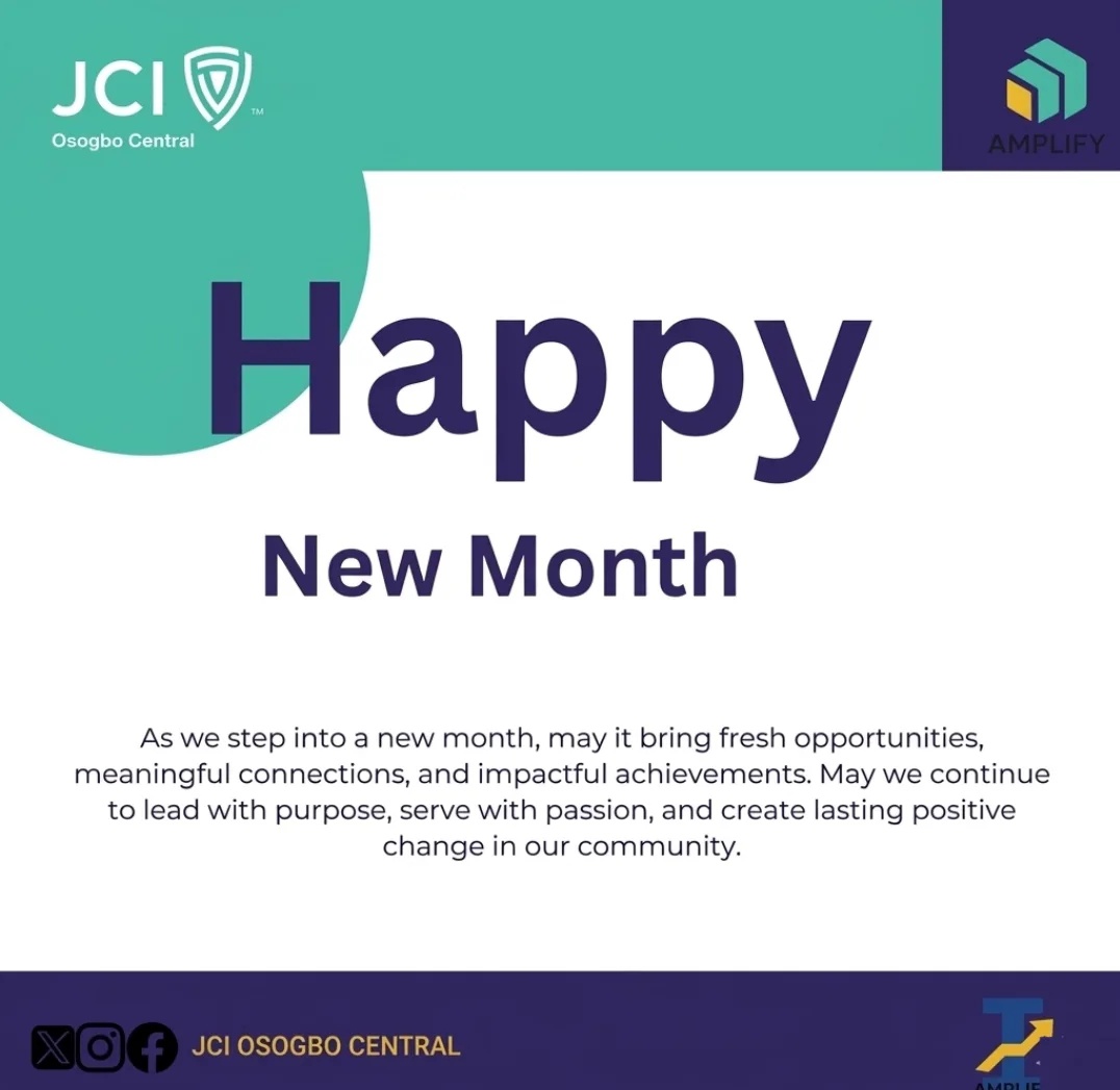 Happy New Month✨

A new month, a new opportunity to grow, lead, and make a difference. May we remain committed to excellence, service, and creating lasting impact in everything we do.