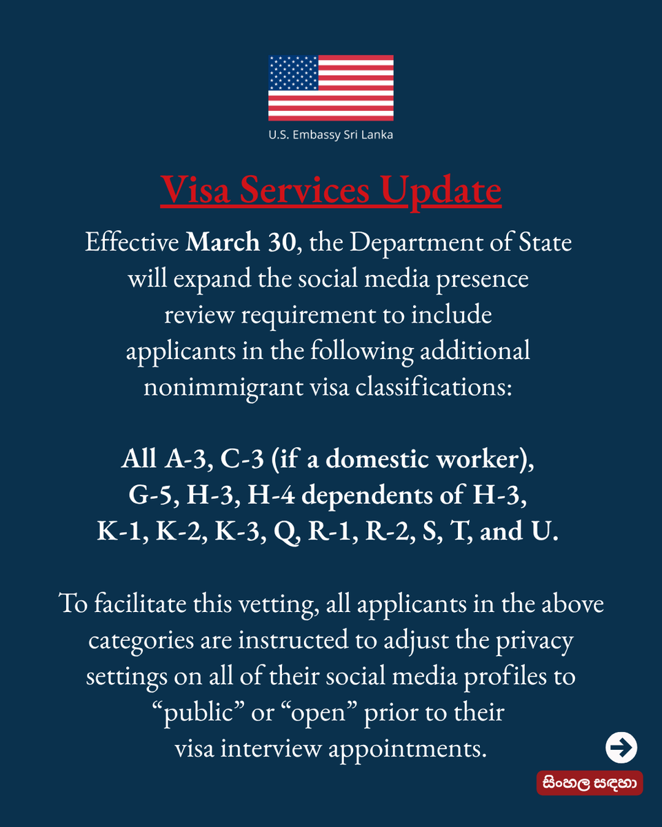 U.S. Embassy in Sri Lanka tweet media