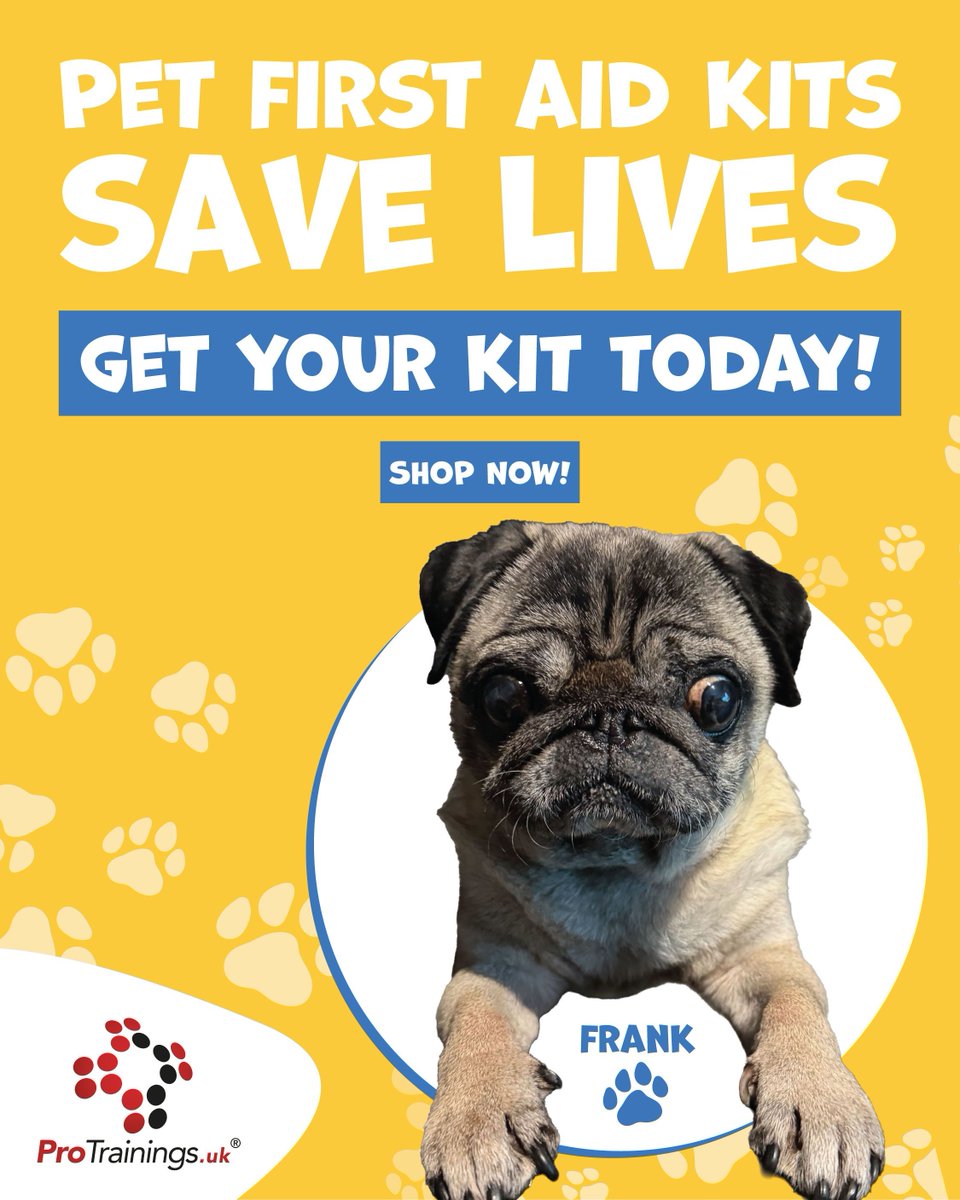 ProTrainingsUK's tweet image. 🐾 National Pet Month (Apr 1–May 5) 🐾

Your pet is family—are you prepared for emergencies? From minor cuts to serious injuries, a pet first aid kit helps you act fast.

👉 buff.ly/G4NPG47

#NationalPetMonth #PetFirstAid #PetSafety #NPM26