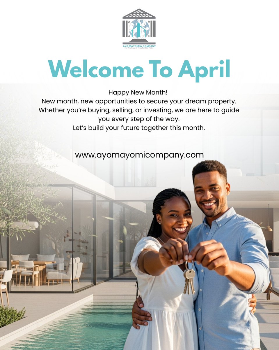 AyoCompany's tweet photo. New month. New keys. New beginnings. 
Still dreaming about owning property?
This is your sign to stop waiting and start investing.
We help you:
✔ Find the right property
✔ Invest with confidence
Your dream home isn’t far — you’re just one decision away.
📩 Send us a DM today https://t.co/tah8OFqaJi