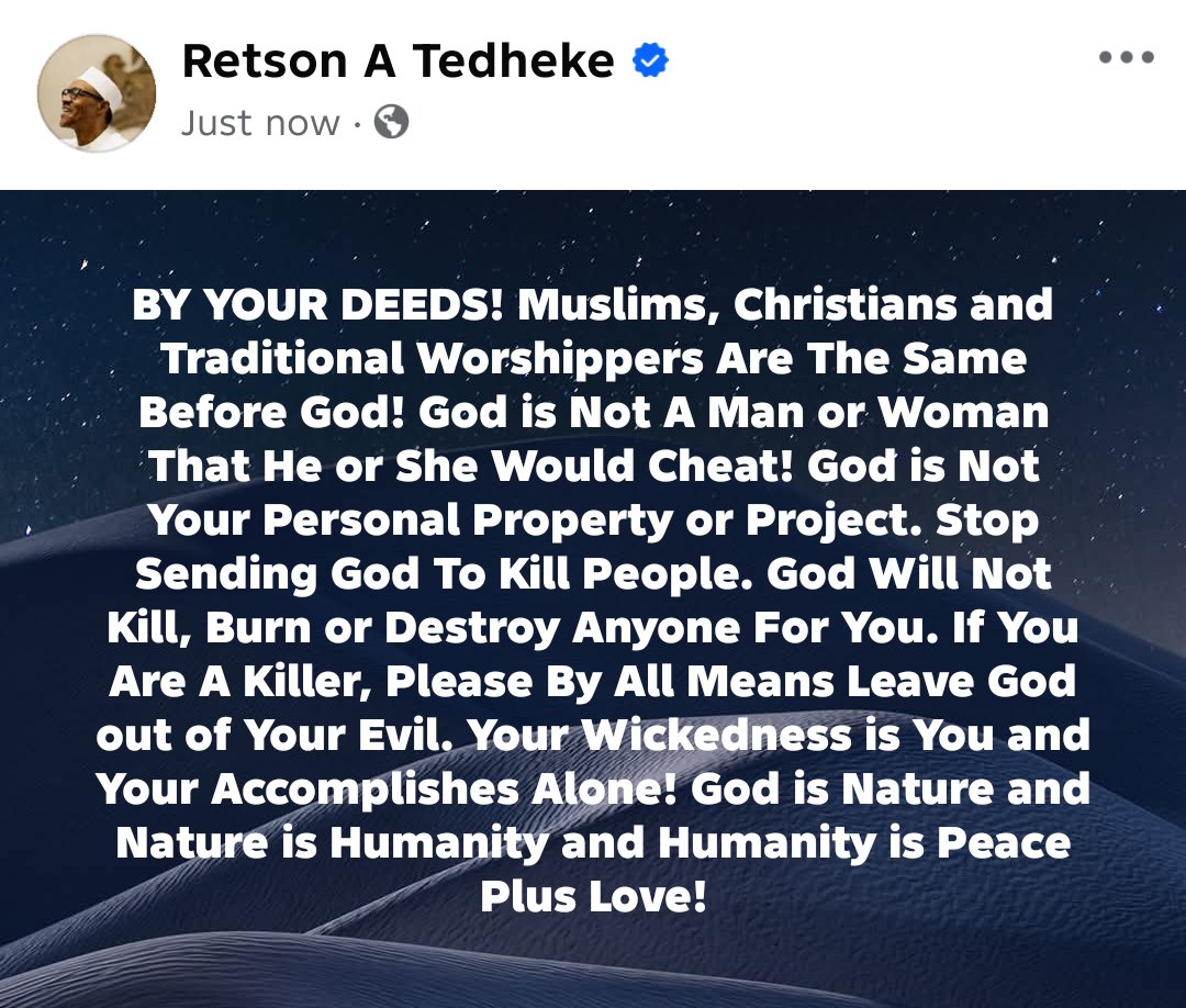 Retson Tedheke (Sarkin Yakin Ga'ate) tweet media