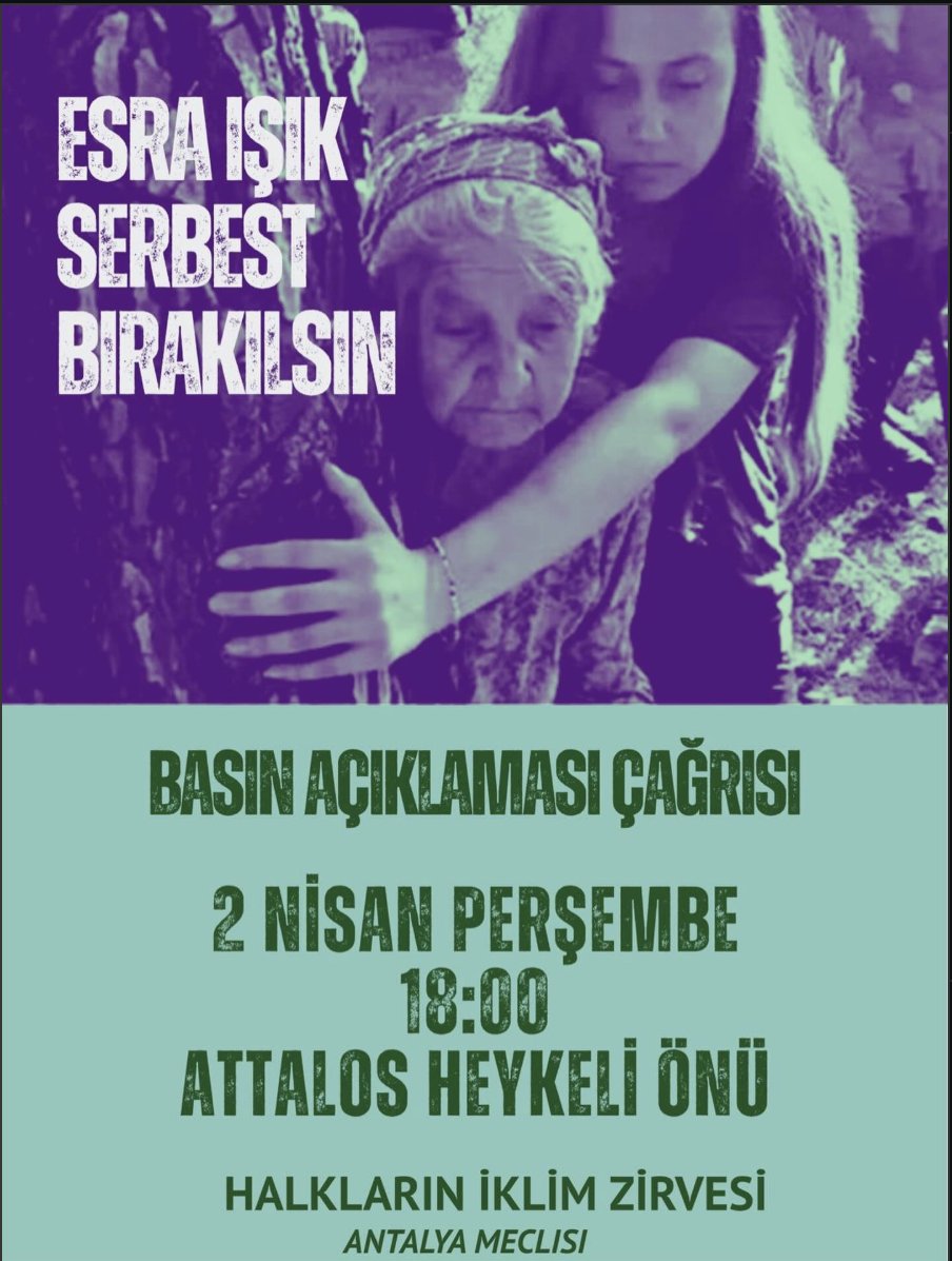 Halkların İklim Zirvesi Antalya Meclisi’nden Akbelen için basın açıklaması çağrısı

<a href="/hiz_2026/">Halkların İklim Zirvesi</a> 
antalyakenthaber.com/halklarin-ikli…