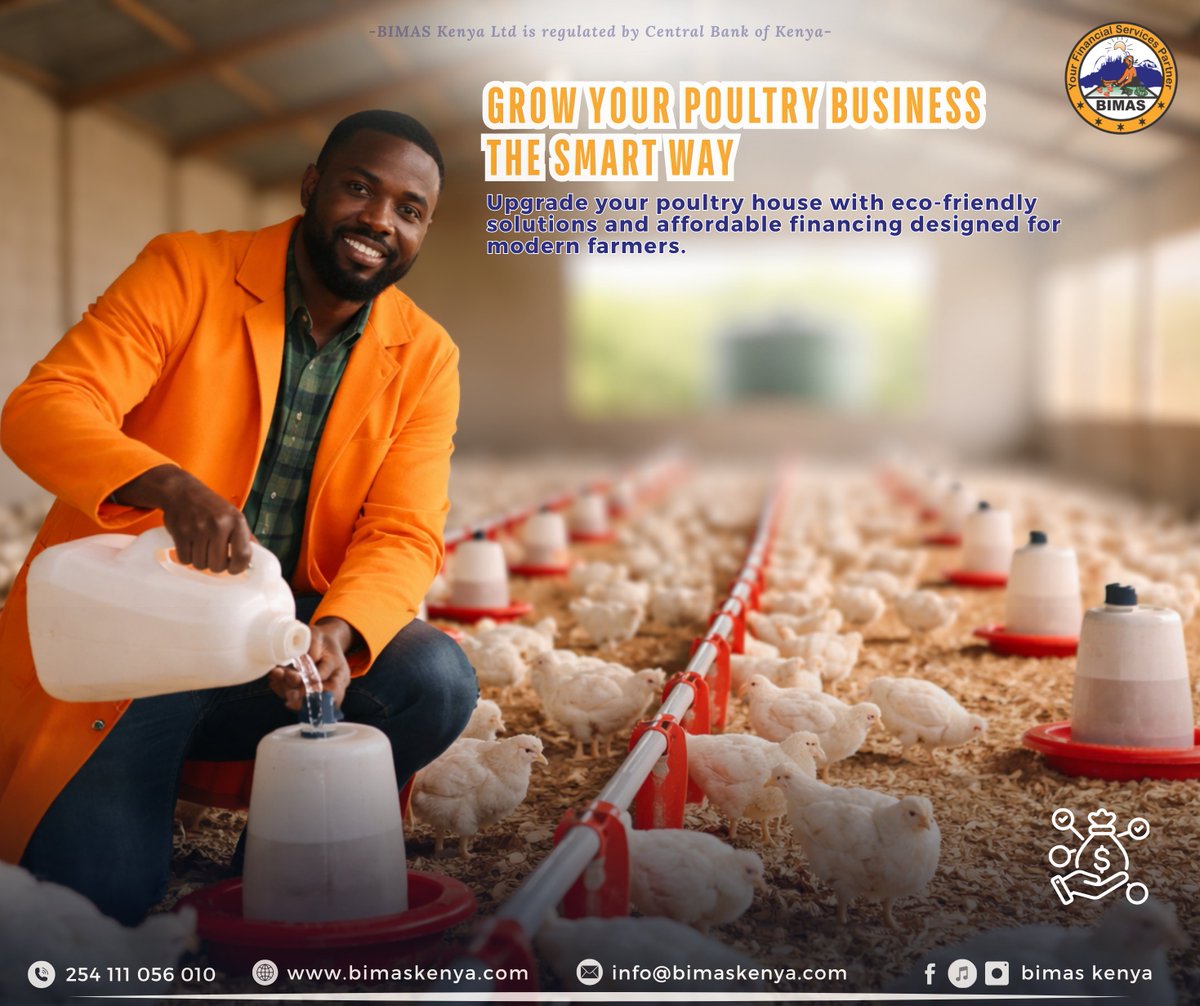 bimas_kenya's tweet image. Ready to grow your poultry business?
With BIMAS financing, upgrade your farm, boost production, and farm smarter.
More than a loan it is your growth partner.
Visit your nearest BIMAS branch or call us today to get started!!

#BIMASMicrofinance #poultryFarming #FarmUpgrade
