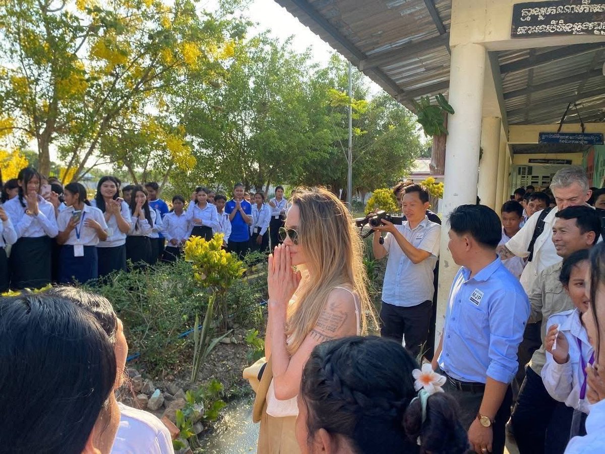 Hollywood actress Angelina Jolie visited Cambodia.