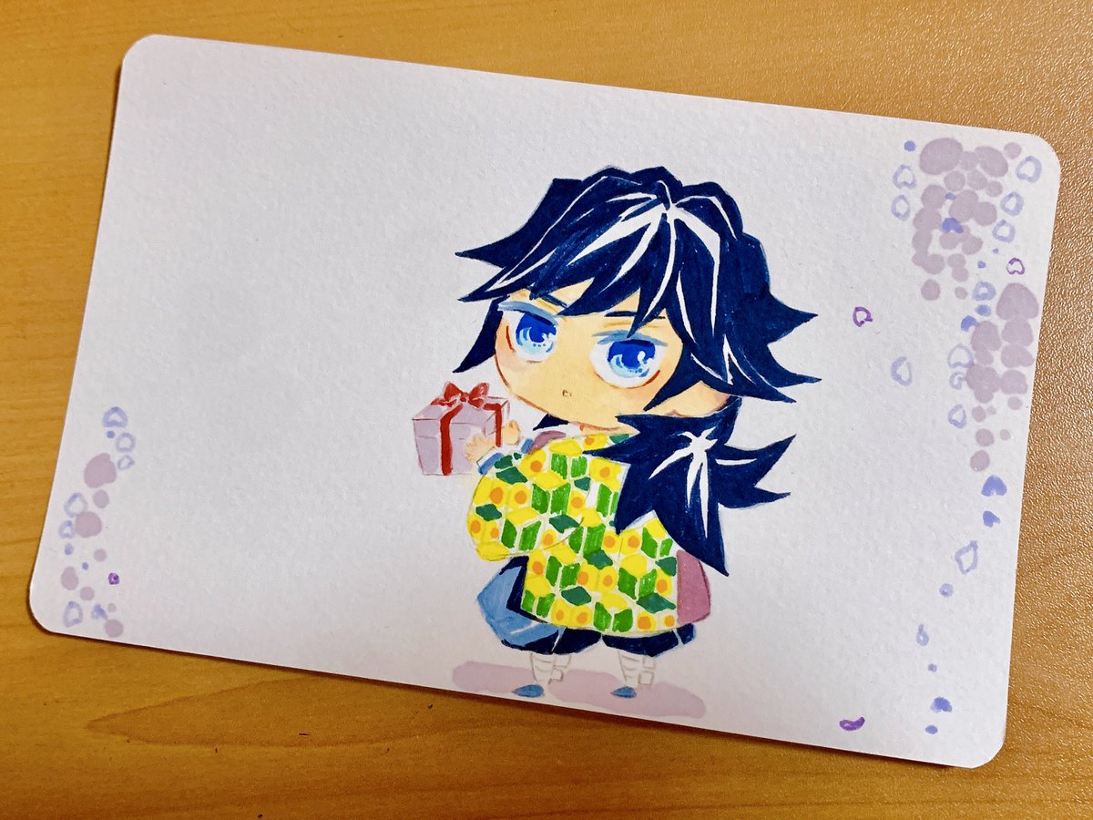 kaburamaru04's tweet photo. とある🌊推しの方の
お誕生日プレゼント用に
メッセージカード描いてたら
愛くるしいものが生まれて
もだえた。 https://t.co/vY32YS9Pw8