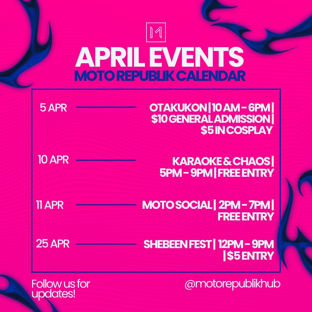 MotoRepublik's tweet image. April = sorted 🔥

Cosplay. Karaoke. Socials. Fest energy.
Pick your vibe and pull up 📅
#motorepublik #aprilevents #HarareEvents #ZWEvents #GoodVibesOnly #fypシ゚