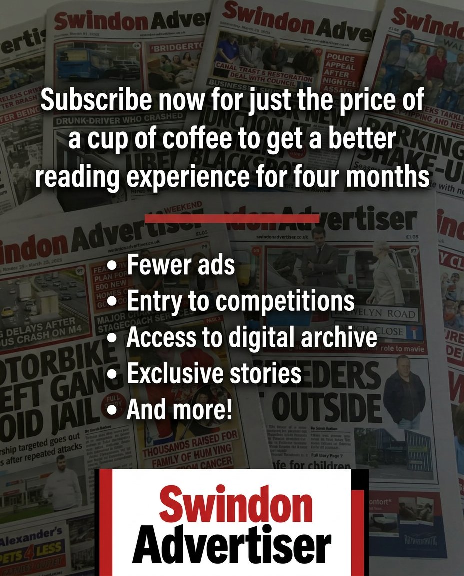 swindonadver's tweet image. Your local news, your way. Unlimited articles, fewer ads — now £4 for 4 months. #CommunityMatters Click here to subscribe:🔗bit.ly/41avqsz