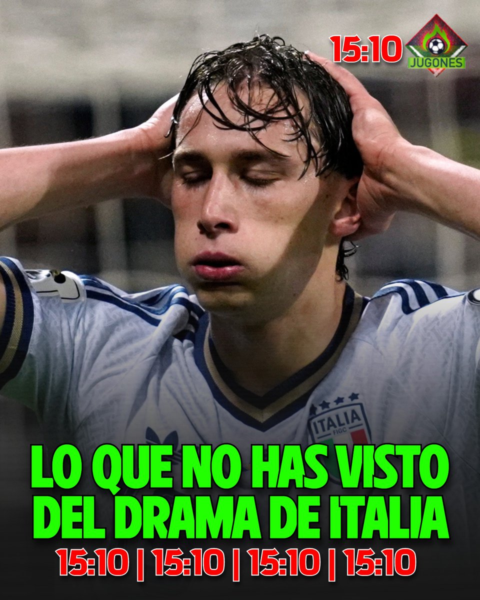 👀 Las IMÁGENES que NO HAS VISTO de la ELIMINACIÓN DRAMÁTICA de ITALIA del MUNDIAL.

📺 A las 15:10, en #JUGONES.