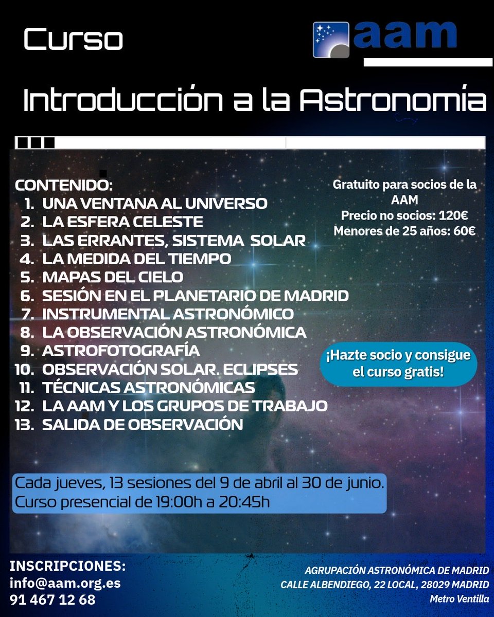 Agrupación Astronómica de Madrid tweet media