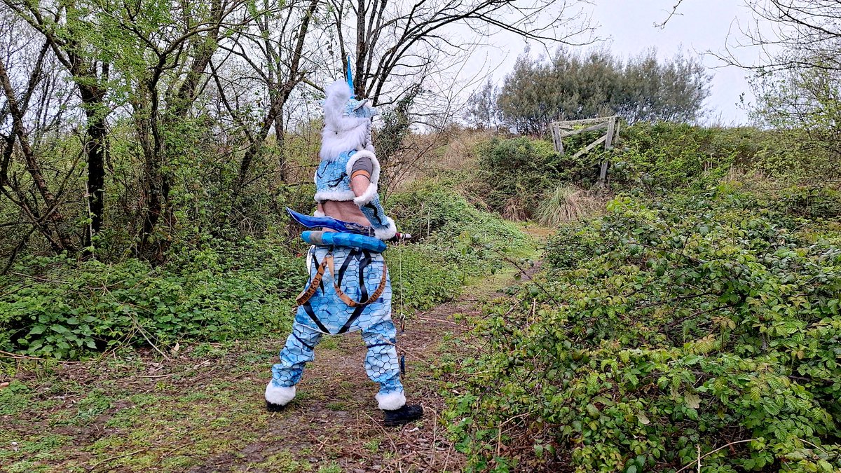 "Getaway secured. Time to find the wyvern."
Cosplay of Monster Huntr, Kirin armor.