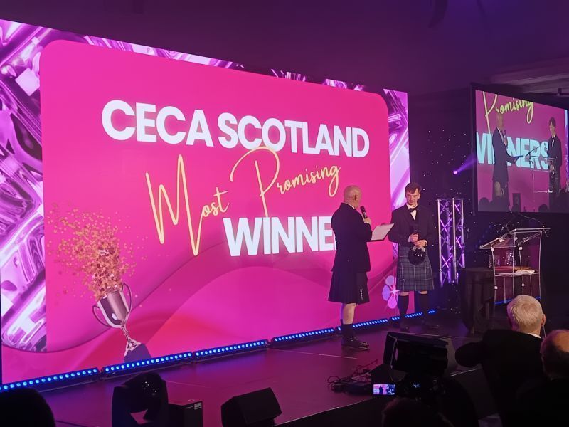 A huge congratulations to Rhuari on winning 'Most Promising Graduate Apprentice' at the CECA Scotland Awards. 

What an honour to be recognised for all the hard work and dedication Rhuari puts into his work at Amey and his Civil Engineering Graduate Apprenticeship 🥳