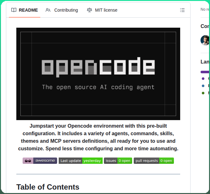Open source AI coding agent with pre-built configuration https://t.co ...