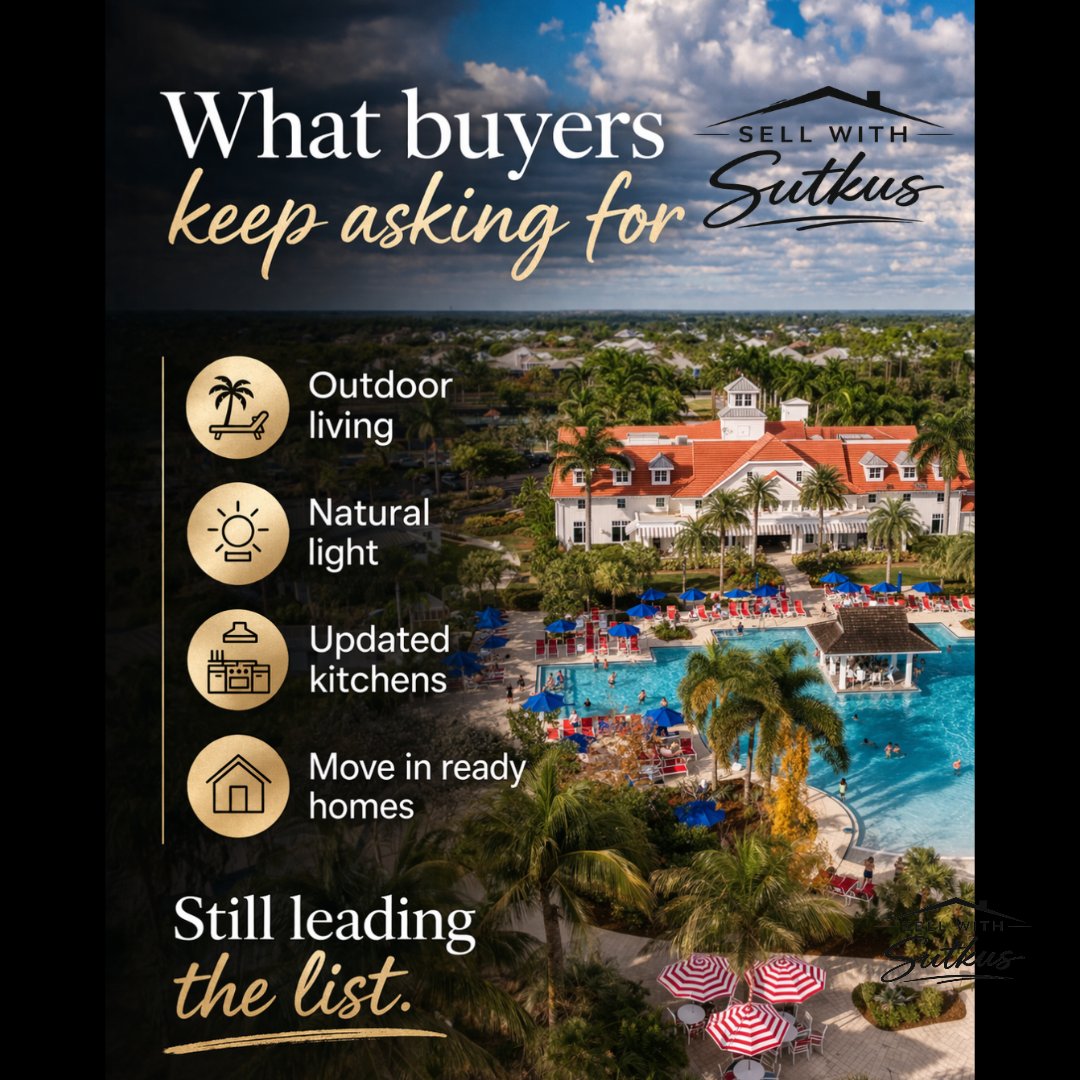 theSWFLRealtor1's tweet photo. Some things are still leading the list for buyers right now — outdoor living, natural light, updated kitchens, and homes that feel move in ready from day one. Those details are still making a big difference.

#Buyers #NaplesRealEstate #LuxuryRealEstate #NaplesFL #SellWithSutkus https://t.co/Q3xFxKlAhk