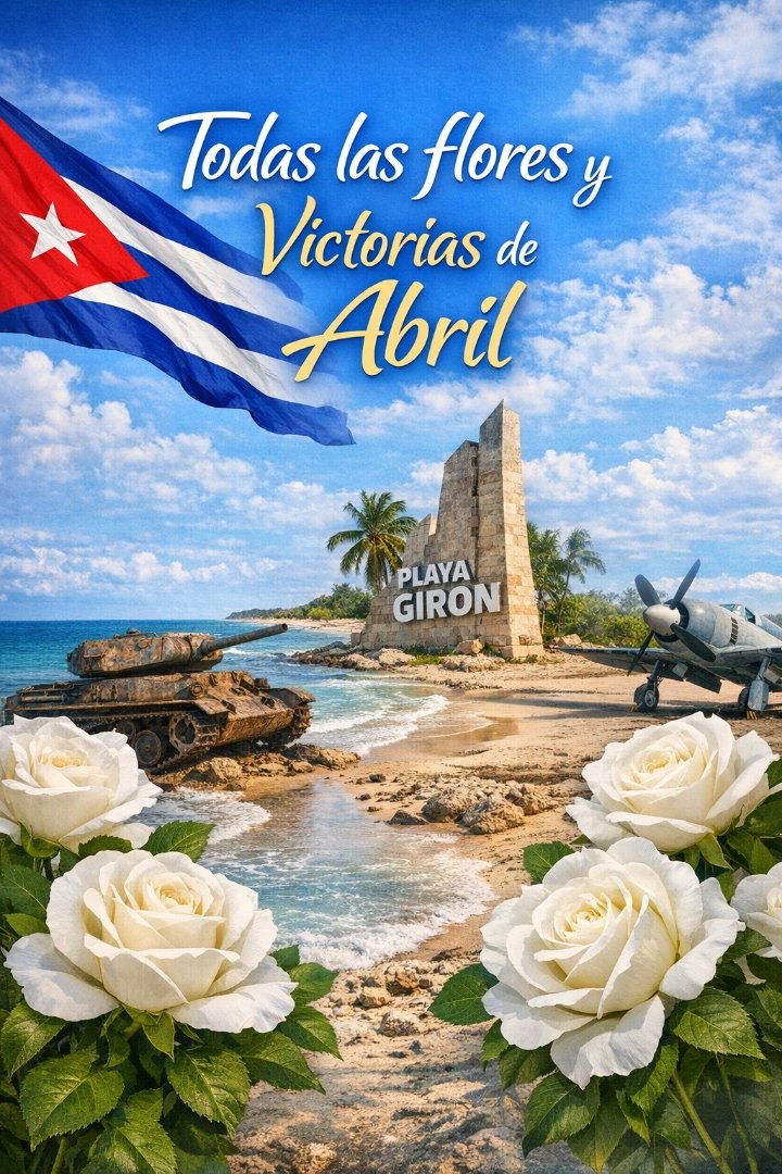 Hoy Abril florece en #Camagüey  en cada sonrisa, en cada bandera que ondea con orgullo, en cada paso firme hacia la esperanza.  
Son las victorias que se levantan como jardines, recordándonos que la fuerza de un pueblo siempre renace con más luz ,seguros de que  
#CubaVencerá