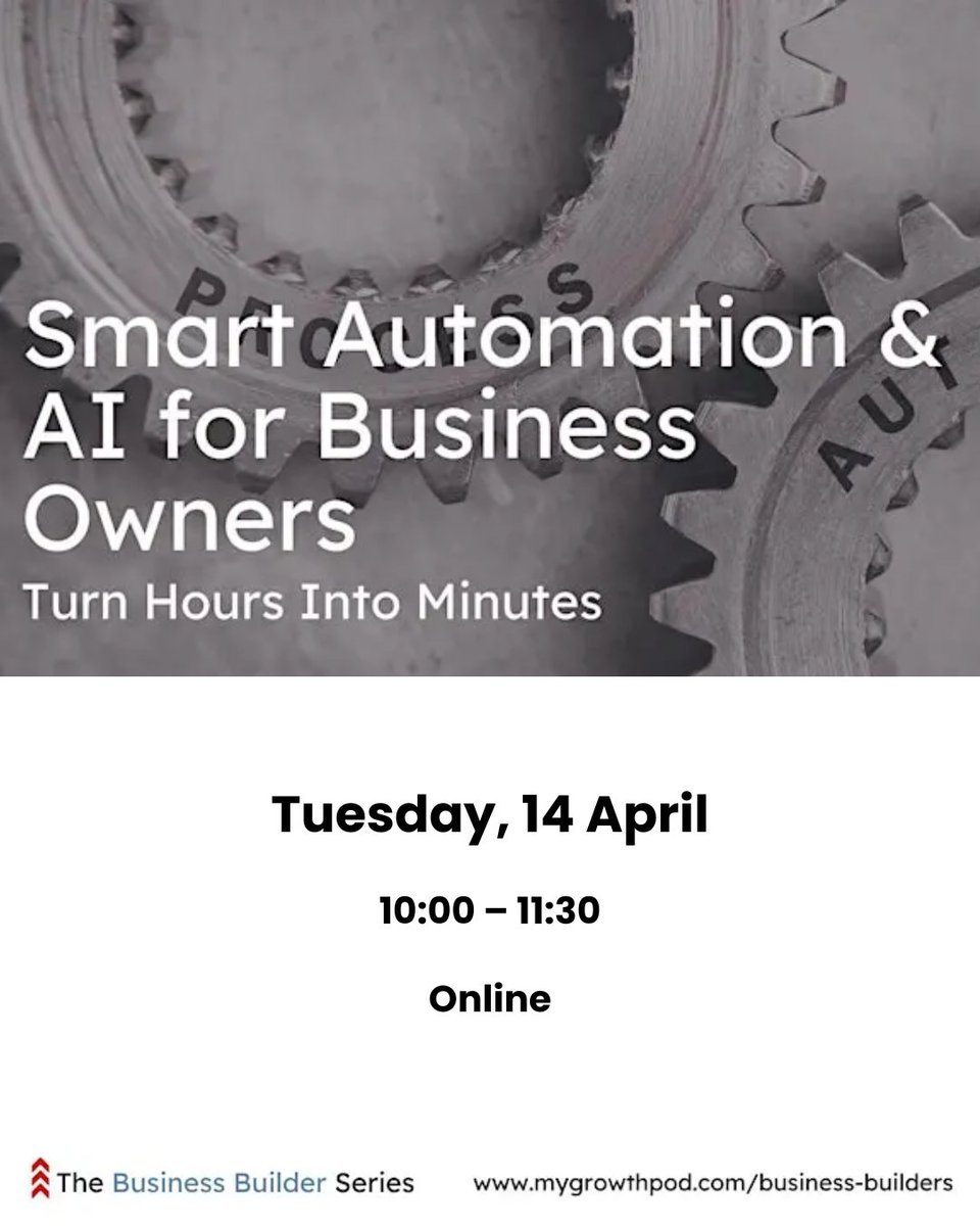 BizConnectsHF's tweet image. This practical online session shows how small business owners can use simple AI tools to automate everyday tasks, from emails and invoicing to social media and customer queries.

eventbrite.co.uk/e/smart-automa…

#SmallBusinessSupport #AIForBusiness #Productivity #LBHF #LondonBusiness