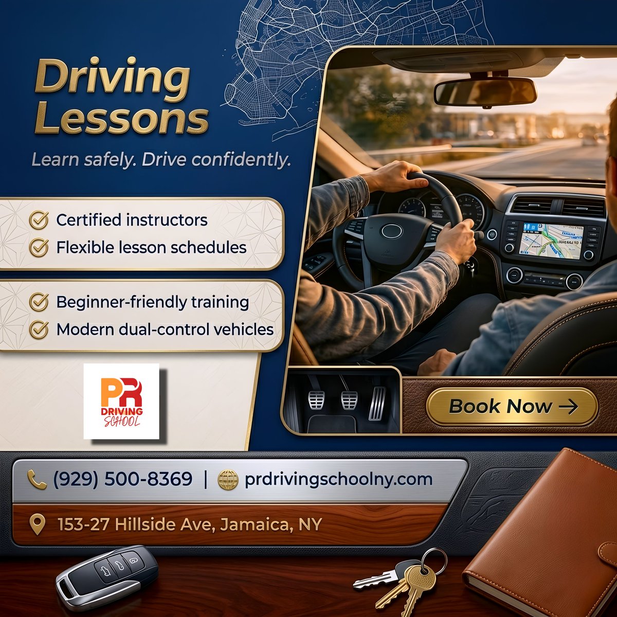 PRDrivingNY's tweet photo. 🚗 Driving Lessons Made Easy!

Learn safely. Drive confidently.
Flexible schedules &amp; certified instructors.

📍 Jamaica, NY
📞 (929) 500-8369
🌐 https://t.co/TVkr7adTZ3

👉 Book now!

#DrivingLessons #NYDriving #LearnToDrive #BookNow https://t.co/epg0aLmp6K