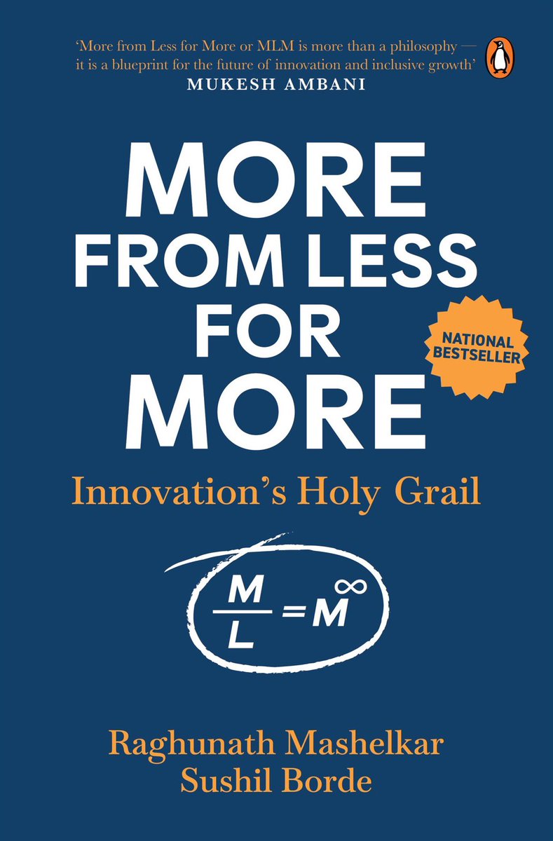 rameshmashelkar's tweet photo. NATIONAL BEST SELLER within six months of its launch - our More from Less for More book.👇

https://t.co/UYgFEOt70a

Sushil & I gratefully thank all the gracious readers & supporters.

And MLM now is making waves across borders. 

Sushil was invited by London Business School to deliver a special module to their students and faculty on MLM. It was a big hit.

And now Standford Business School is exploring the same . 

Some Indian universities are designing MLM course in their management & engineering courses for new academic year

MLM Combines Scale and Soul and  will remain as one of the most dominant models for accelerated inclusive development and growth globally.

@PMOIndia @CMOMaharashtra @CSIR_IND @IndiaDST @DBTIndia @PrinSciAdvOff 

@anilgb @sushilborde @PenguinIndia