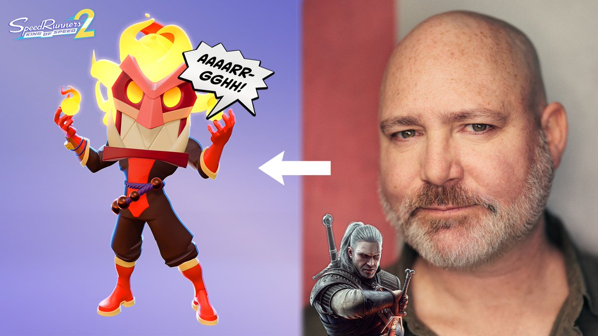 SpeedRunnersHQ's tweet image. Doug Cockle @DCockle, the voice of Geralt in The Witcher series, will perform as Hothead in SpeedRunners 2! Rrooaarwaaaooauwwrrr!!

#speedrunners #witcher #videogames