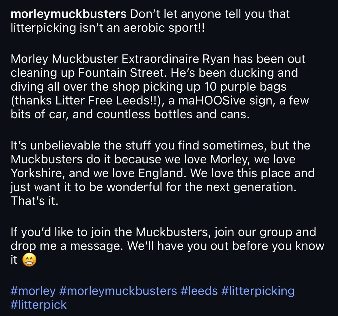 TheMuckbusters's tweet photo. Don’t let anyone tell you that litterpicking isn’t an aerobic sport!! https://t.co/ivEoBPUusY